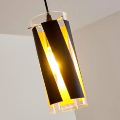 Suspension Vänersborg Noir, 1 lumière