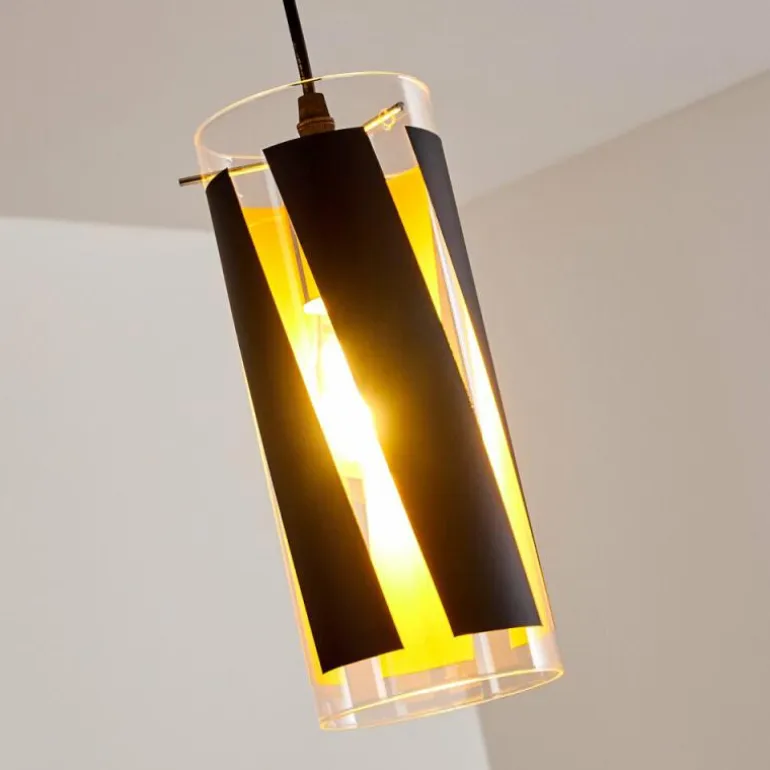 Suspension Vänersborg Noir, 1 lumière