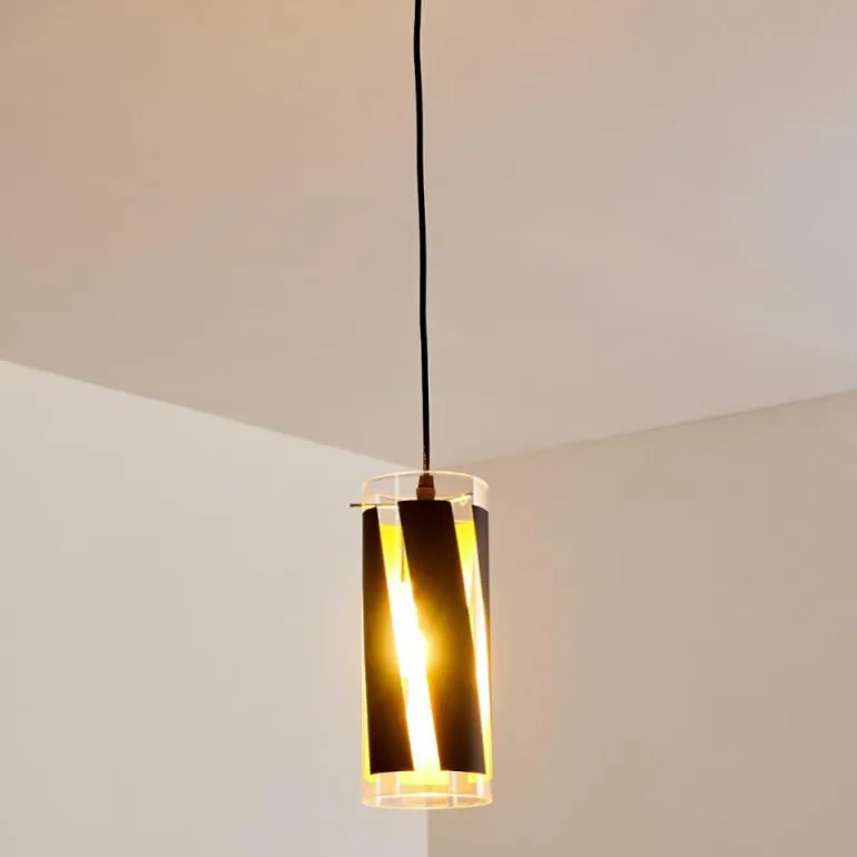 Suspension Vänersborg Noir, 1 lumière