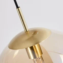 Suspension Voluntad Laiton, Noir, 6 lumières