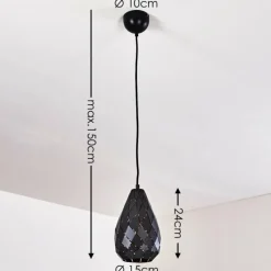 Suspension Wallis Anthracite, Rouille, 1 lumière