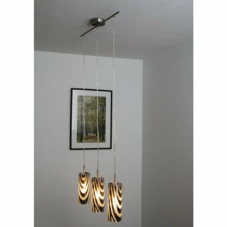 Suspension Wofi COLLAGE Nickel mat, 3 lumières