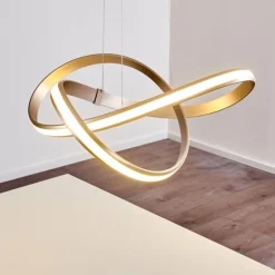 Suspension Woyens LED Acier brossé, 1 lumière