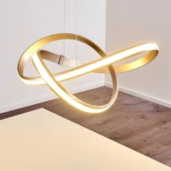 Suspension Woyens LED Acier brossé, 1 lumière