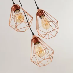 Suspension Zeuta Noir, 3 lumières