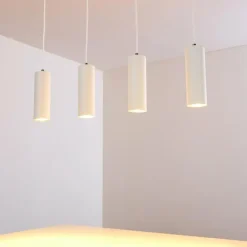 Suspension Zuoz Blanc, 4 lumières