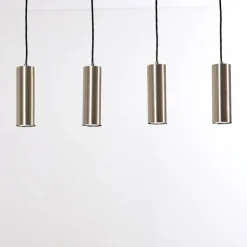 Suspension Zuoz Nickel mat, 4 lumières