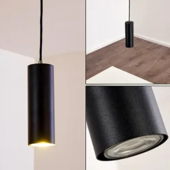 Suspension Zuoz Noir, 1 lumière