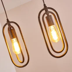 Suspension Zwolle Argenté, 4 lumières