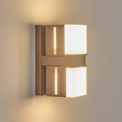 Swanek Lampe murale d´extérieur, Applique murale LED Rouille, 2 lumières