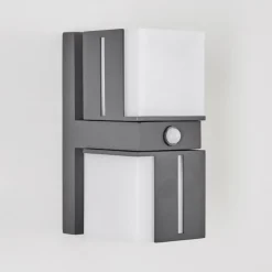 Swanek Lampe murale d´extérieur, Applique murale LED Anthracite, 2 lumières, Détecteur de mouvement