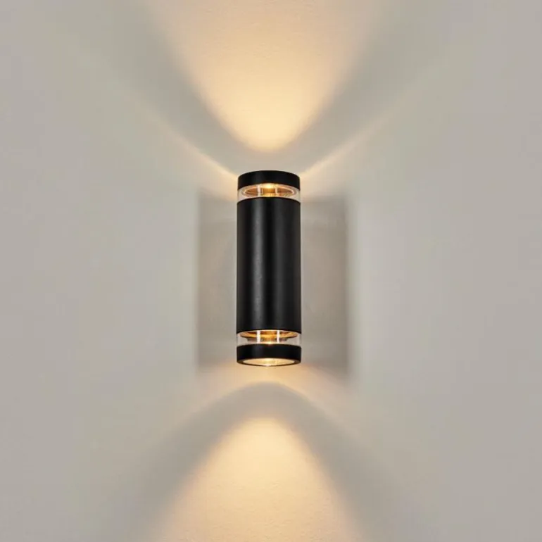 Tagish Lampe murale d´extérieur, Luminaire Up & Down Noir, 2 lumières
