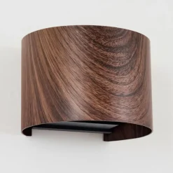 Tamarin Lampe murale d´extérieur, Luminaire Up & Down, Applique murale LED Couleur bois, Noir, 1 lumière