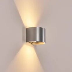Tamarin Lampe murale d´extérieur, Luminaire Up & Down, Applique murale LED Argenté, 1 lumière
