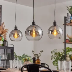 Tapitapa Suspension, Boule lumineuse Noir, 3 lumières