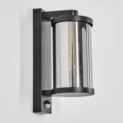 Telhada Luminaire extérieur, Lampe murale d´extérieur Noir, 1 lumière, Détecteur de mouvement
