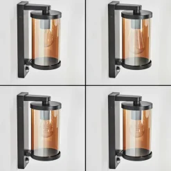Telhada Luminaire extérieur, Lampe murale d´extérieur Noir, 1 lumière, Détecteur de mouvement