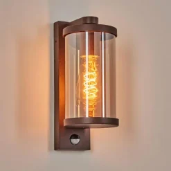 Telhada Luminaire extérieur, Lampe murale d´extérieur Rouille, 1 lumière, Détecteur de mouvement
