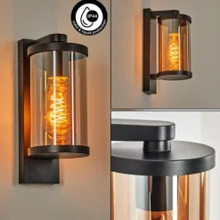 Telhada Luminaire extérieur, Lampe murale d´extérieur Noir, 1 lumière