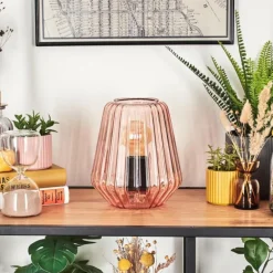 Telhais Lampe à poser, Liseuse Rose, Noir, 1 lumière
