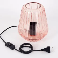 Telhais Lampe à poser, Liseuse Rose, Noir, 1 lumière