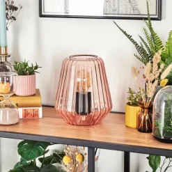 Telhais Lampe à poser, Liseuse Rose, Noir, 1 lumière