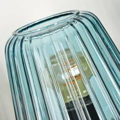Telhais Lampe à poser, Liseuse Bleu, Noir, 1 lumière