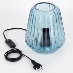 Telhais Lampe à poser, Liseuse Bleu, Noir, 1 lumière