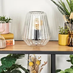 Telhais Lampe à poser, Liseuse Noir, Transparent, 1 lumière