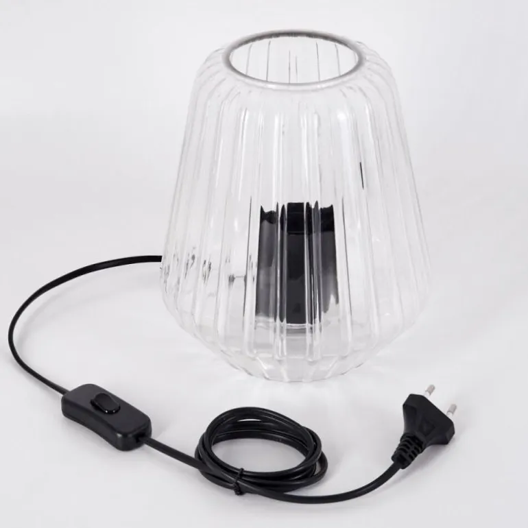 Telhais Lampe à poser, Liseuse Noir, Transparent, 1 lumière