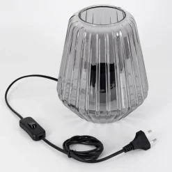 Telhais Lampe à poser, Liseuse Fumée, Noir, 1 lumière