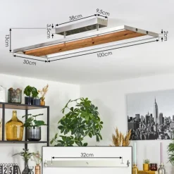 Terre Plafonnier, Spot de plafond LED Écru, Nickel mat, 1 lumière