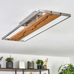 Terre Plafonnier, Spot de plafond LED Écru, Nickel mat, 1 lumière