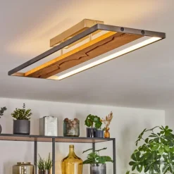 Terre Plafonnier, Spot de plafond LED Écru, Nickel mat, 1 lumière