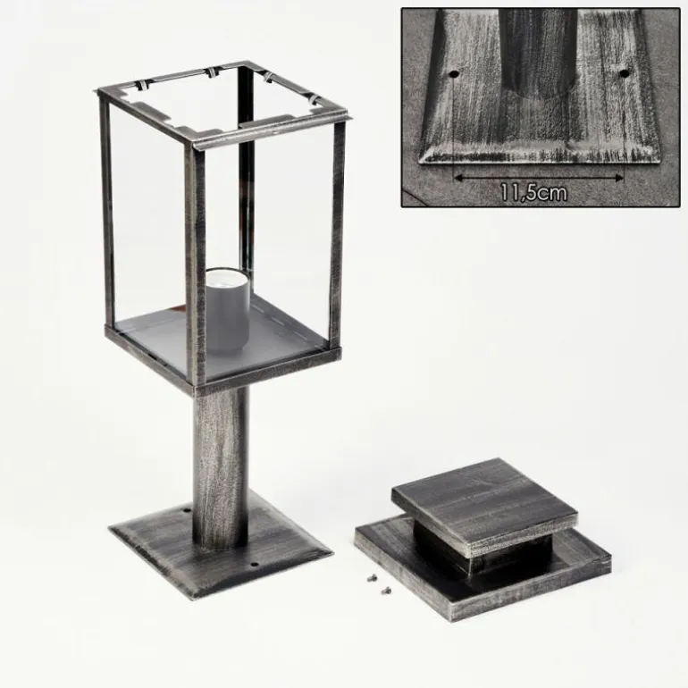 Tieva Borne lumineuse, Eclairage de chemin Noir, Argenté, 1 lumière