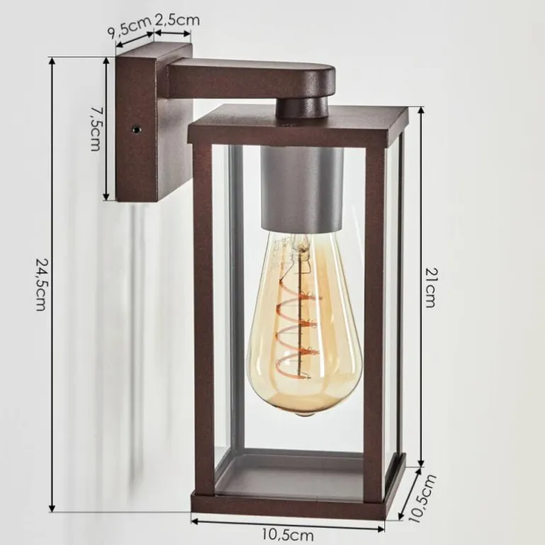 Tourega Lampe murale d´extérieur Rouille, 1 lumière