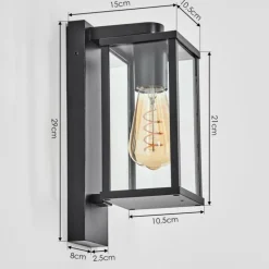 Tourega Lampe murale d´extérieur Noir, 1 lumière
