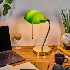 Tremoceira Lampe de banquier, Lampe de bureau, Lampe à poser Laiton, 1 lumière