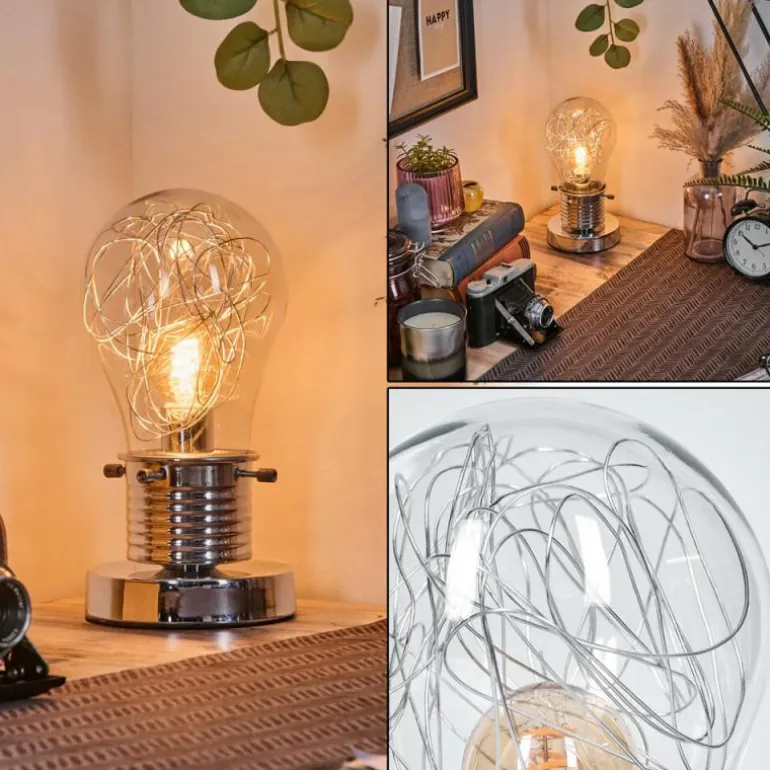 Tryan Lampe de bureau, Lampe à poser Chrome, 1 lumière