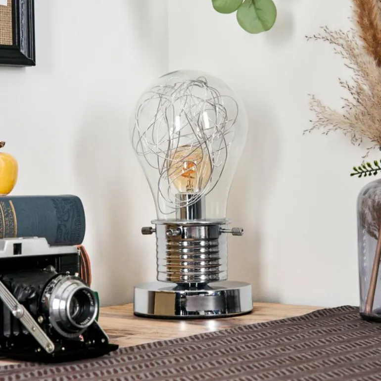 Tryan Lampe de bureau, Lampe à poser Chrome, 1 lumière