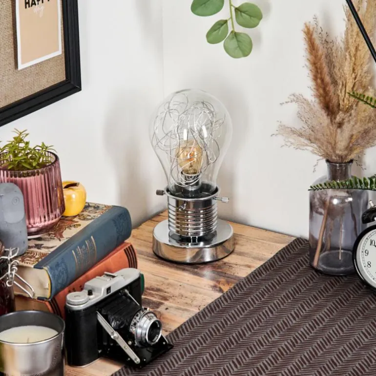 Tryan Lampe de bureau, Lampe à poser Chrome, 1 lumière