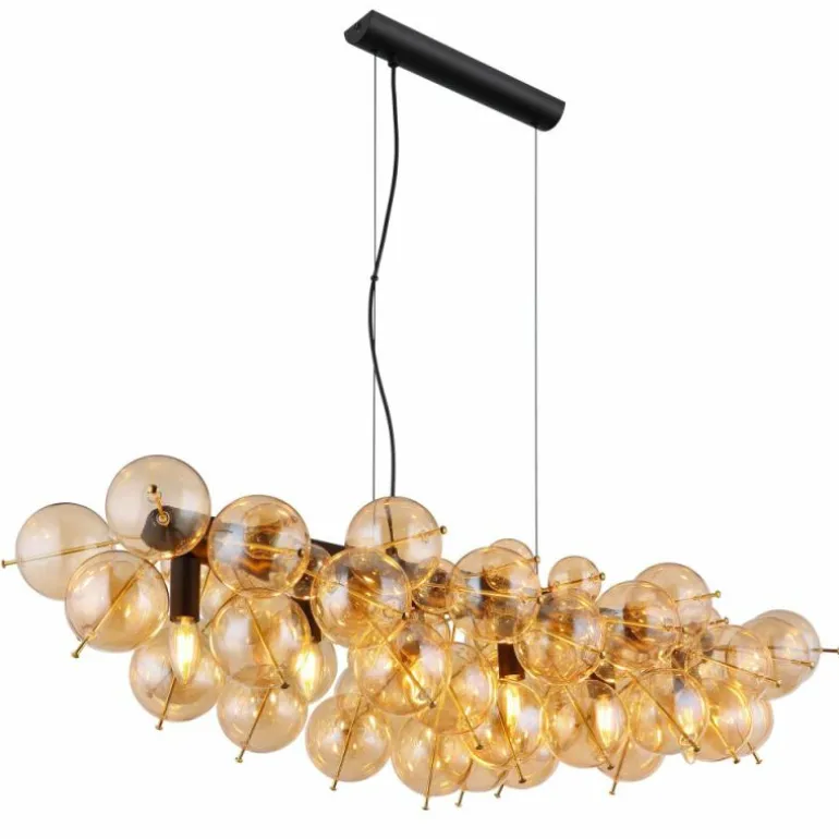 Udo Suspension Luminaires Globo Lighting Or, Noir, 6 lumières