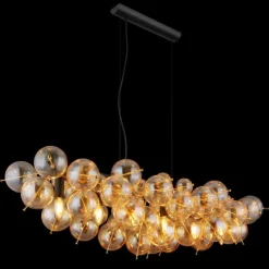Udo Suspension Luminaires Globo Lighting Or, Noir, 6 lumières