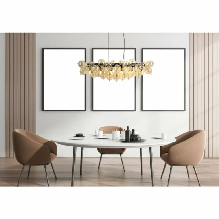 Udo Suspension Luminaires Globo Lighting Or, Noir, 6 lumières