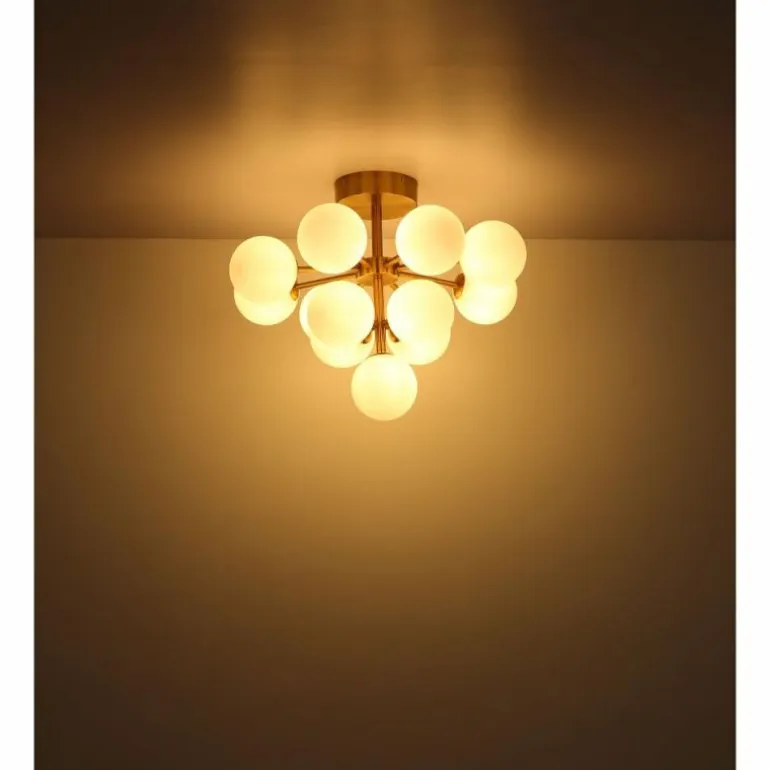 Udo Suspension Luminaires Globo Lighting Nickel mat, 6 lumières
