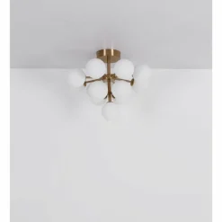 Udo Suspension Luminaires Globo Lighting Nickel mat, 6 lumières