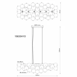 Udo Suspension Luminaires Globo Lighting Nickel mat, 6 lumières