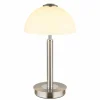 Uldin Lampe à poser Luminaires Globo Lighting LED Chrome, Nickel mat, 1 lumière
