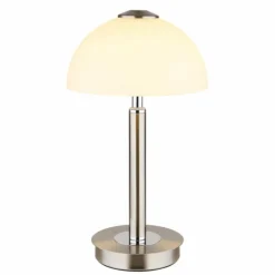 Uldin Lampe à poser Luminaires Globo Lighting LED Chrome, Nickel mat, 1 lumière