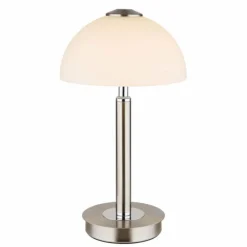 Uldin Lampe à poser Luminaires Globo Lighting LED Chrome, Nickel mat, 1 lumière